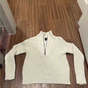 GAP Women's Cozy Quarter Zip Knit Sweater